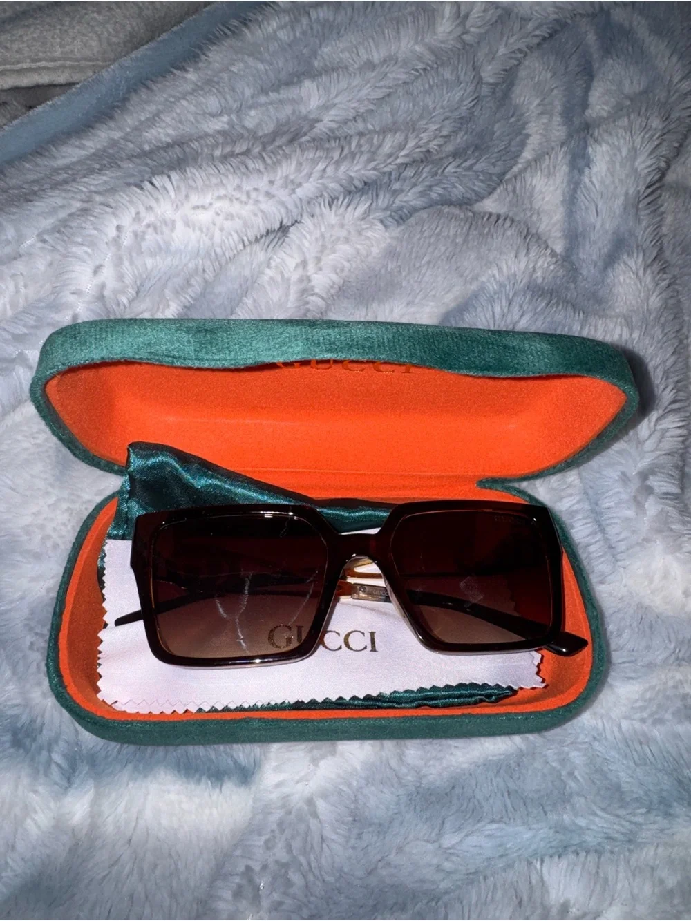 Gucci Brown Gradient Square Sunglasses